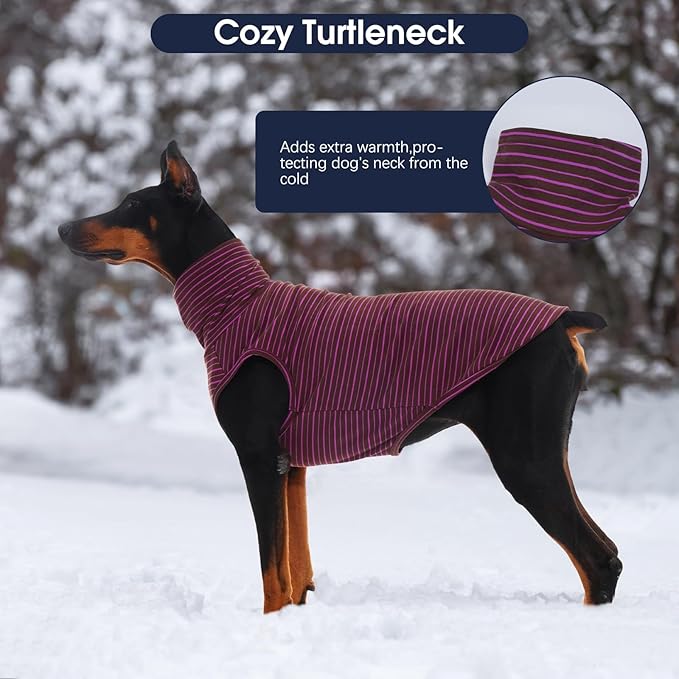 IECOii 2 Pack XXL Dog Fleece Sweater for Large Dogs Girl Boy, Warm Dog Sweater Turleneck Lightweight Sweatshirt, Stretchable Cozy Pullover Dogs Vest for Fall & Winter, Pitbull Sweaters, 2XL