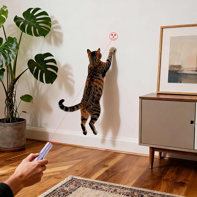 Cat Toys, 2 Pcs, Rechargeable, Interactive USB Chase Toy for Cats