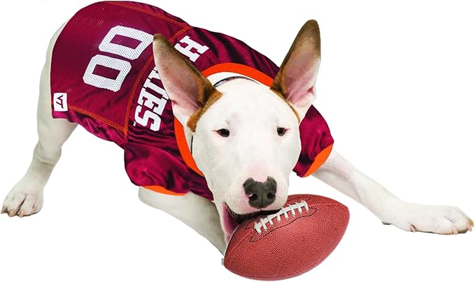 Pets First NCAA College Virginia Tech Hokies Mesh Jersey for DOGS & CATS, Medium. Licensed Dog Jersey with your Favorite Football/Basketball College Team
