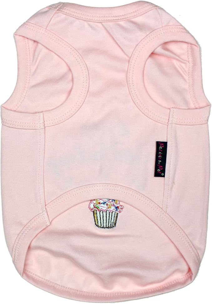 Parisian Pet Dog T-Shirt with Embroidered 'Its My Birthday' Words - Dog Birthday Clothes - Sleeveless, Lightweight Pet Vest - Pink Washable Shirt for Large Dogs 4XL