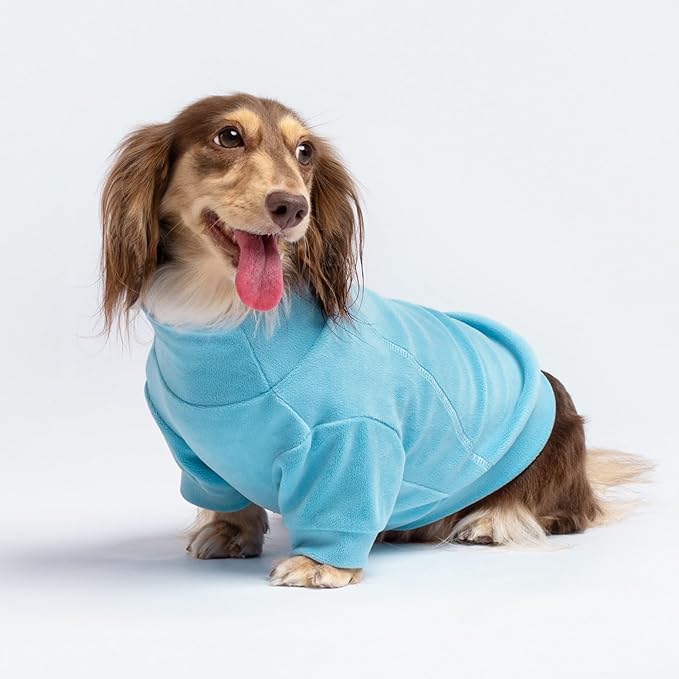 Fitwarm 3 Pack Classic Fleece Sweater, Turtleneck Sweatshirt, Winter Clothes for Small Dogs, Cat Apparel, Blue, Grey, Navy, Medium