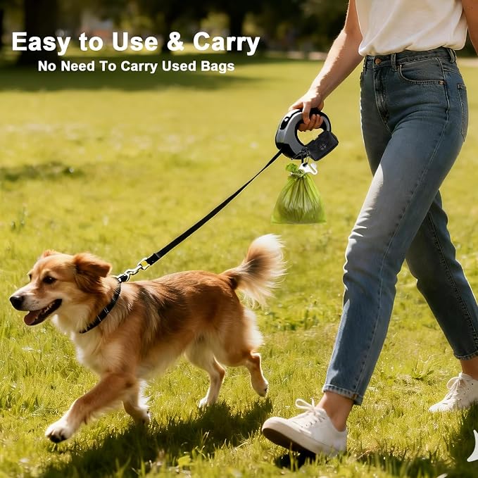 Dog Waste Bag Dispenser Pet Poop Bags Holder for Doggie Waste Bags Dispensers Soft Fabric Zipper Small Doggy Puppy Pouch for Leash Accessory Attachment with Carrier,2PCS Blue&Black