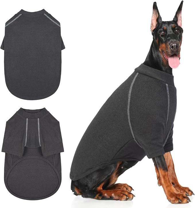 IECOii Great Dane Sweater - Extra Large Dog Sweater, Fleece Sweatshirt for Big Dogs, Warm Winter Coat, Grey, 5XL
