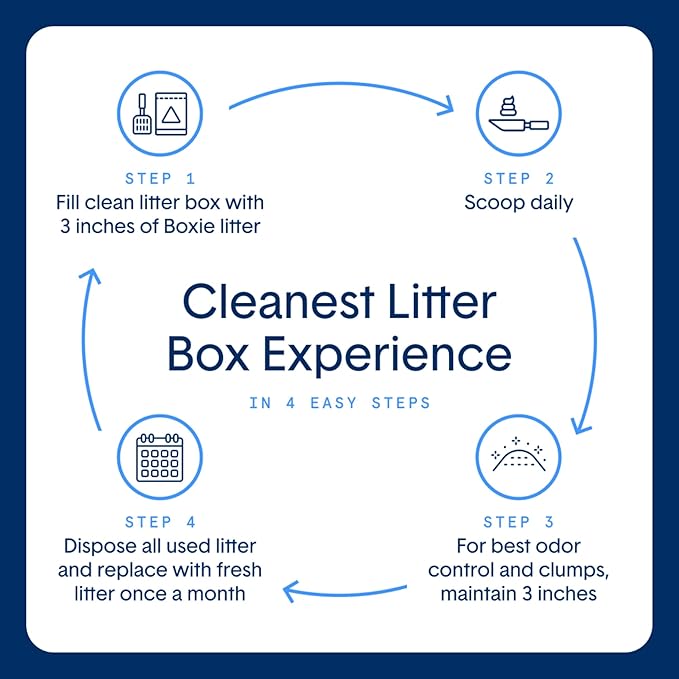 Boxie® Probiotic 40 Day Natural Odor Control Cat Litter, 16lb Clumping Clay Kitty Litter (Pack of 2)