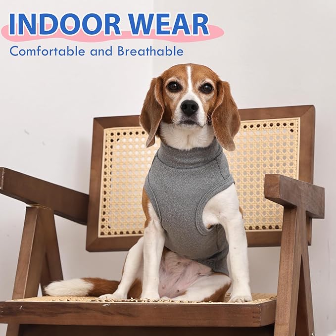 Dog Fleece Vest - Grey, XXL - Pullover Fleece Sweater | Lightweight and Warm Stretchable Sweatshirts for Medium Dogs,Winter Jacket for Border Collie