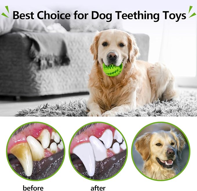 Puppy Chew Toys for Teething: 2Pack Dog Balls for Small Breed
