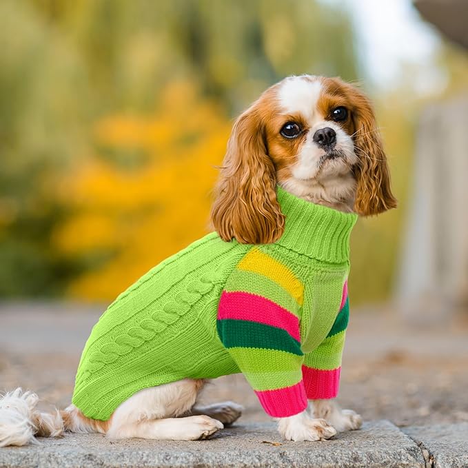 Sweaters for Large Size Dogs Winter, Turtleneck Extra Large Dog Sweater for Dogs Male Female, Thick Warm Christmas Dog Cold Sweater, Sweaters for Doggie Doberman, German Shepard (Green XXXL)