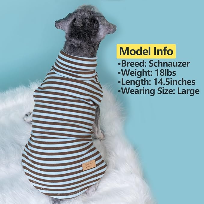 KYEESE 2Pack Dog Sweater Soft Dog Sweatshirt Pullover Pet Sweaters for Medium Dogs Male Warm Pet Coats Stretchy Pets Clothes Turtleneck Dogs Clothes