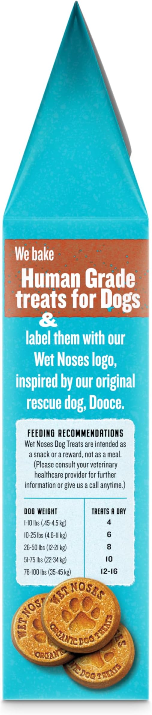 Wet Noses Organic Crunchy Dog Treats – All-Natural, Human-Grade, Non-GMO, Healthy Training & Delicious Snacks for Dogs, for All Dog Sizes & Breeds – Peanut Butter & Molasses, 14oz (2 Pack)