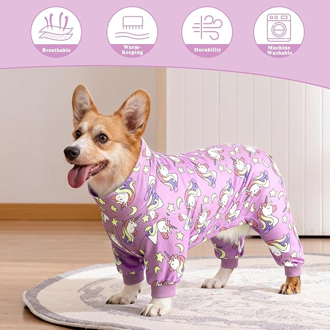 Dog Pajamas,Dog Puppy Clothes Dogs Pjs Onesies Jammies Stretchy Pjs for Pet Clothes for Small Medium Large Dogs Girl Boy Valentine's Day Outfits (X-Large,23-34lb