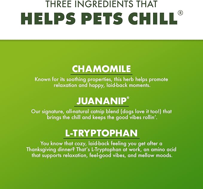 Doggijuana Calming Dog Treats - Peanut Butter 6oz Resealable Pouch - Helps Pets Chill - No Corn, Wheat, or Soy - with Catnip, Chamomile & L-Tryptophan to Support Relaxation