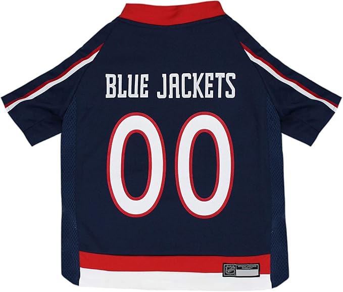 Pets First NHL Columbus Blue Jackets Jersey for Dogs & Cats, Medium. - Let Your Pet be a Real NHL Fan!