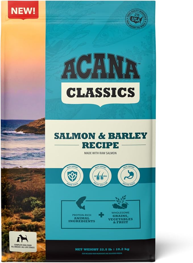 ACANA Classics Dry Dog Food Salmon and Barley Recipe 22.5lb Bag