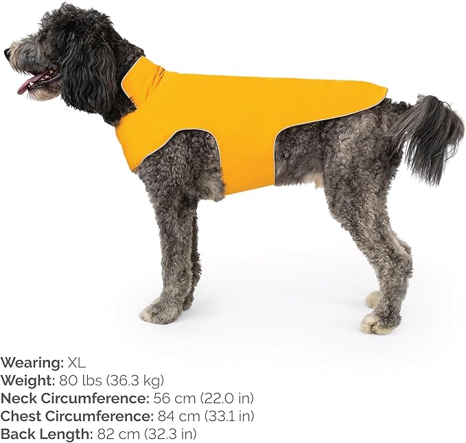 JAN & JUL Dog Rain Jacket (Yellow, Size: XL)