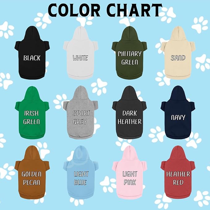 Personalized Name Dog Hoodie, Printed/Embroidered Puppy Sweater with Name/Text, Custom Security Clothes Warm Winter Dog Outfit, Bright Puppy Sweatshirt, Pet Birthday Outfit, Gift for Dogs Lovers 02