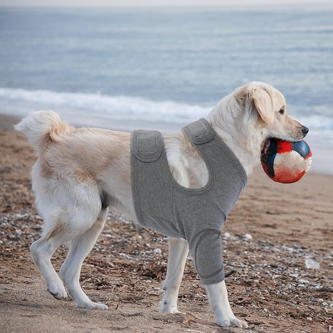 Nanaki Surgery Dog Recovery Suits for Front Legs, Dog Leg Sleeve to Stop Licking, Doggy Anti-Lick Wounds Pants, Pet Wound Cover Protective Sleeves Arm Protector for Injuries & Joint Pain
