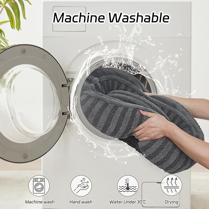 Dog Bed Medium Size Dogs, Washable Large Cat Beds for Indoor Cats with Anti-Slip Bottom, Supportive Soft Calming Sleeping Pet Bed for Puppy and Kitten, 25 inches, Grey