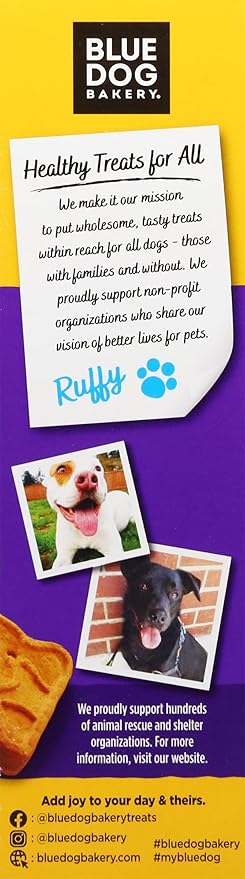 Blue Dog Bakery Natural Dog Treats, More Crunch Large, Assorted Flavors, 18oz Box, 6 Boxes