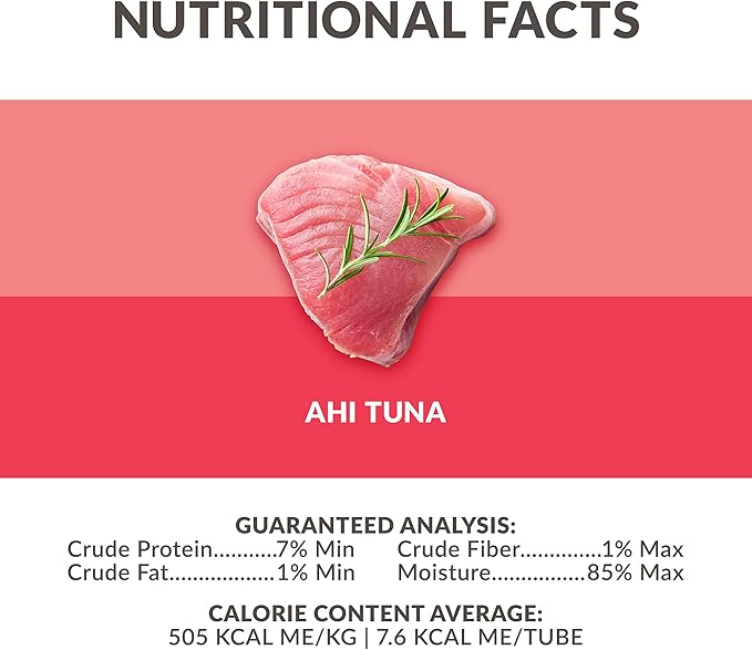 Wild Eats Simply Puree Ahi Tuna Tub for Cats | 48 Individual Servings of High-Protein, All-Natural Grain-Free Cat Treats | Easy-to-Serve, Delicious Puree Perfect for Snacking or Rewarding Your Cat