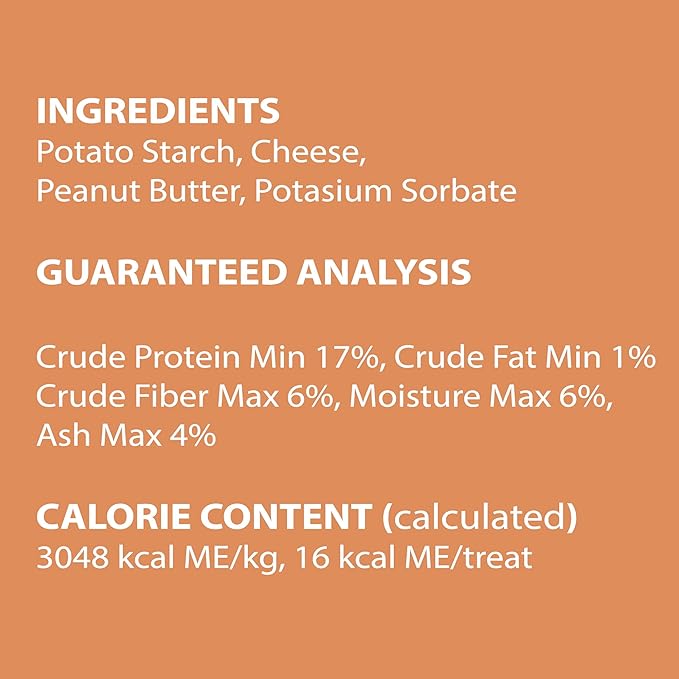 | yakyPUFF Himalayan Cheese Treats | Lactose Free | Gluten Free | Grain Free | USA MADE | For All Breeds | Peanut Butter Flavor Crispy Puffed Treat