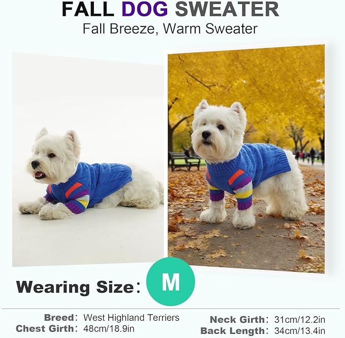 Dog Sweaters Turtleneck, Large Dog Sweater Thick Warm, Stretchy Winter Sweaters for Large Size Dogs, Warm Thick Christmas Dogs Sweater, St Bernard, Great Dane (Blue XXXXXL)