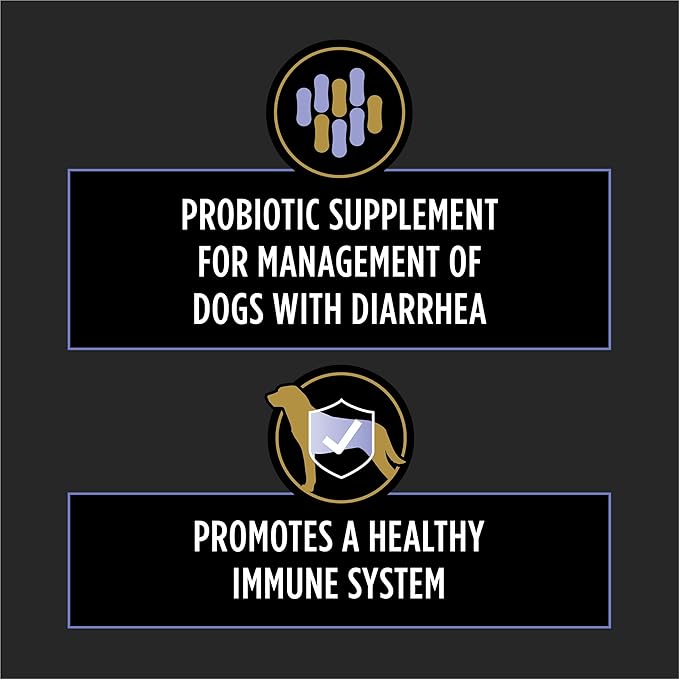 Purina Pro Plan Veterinary Supplements FortiFlora Probiotics for Dogs Chewable Tablets for Digestive Gut Health and Diarrhea - 45 ct. Canister
