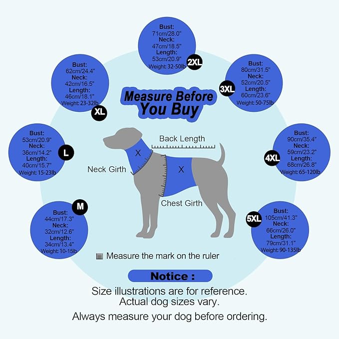 Dog Sweaters Turtleneck, Large Dog Sweater Thick Warm, Stretchy Winter Sweaters for Large Size Dogs, Warm Thick Christmas Dogs Sweater, St Bernard, Great Dane (Blue XXXXXL)
