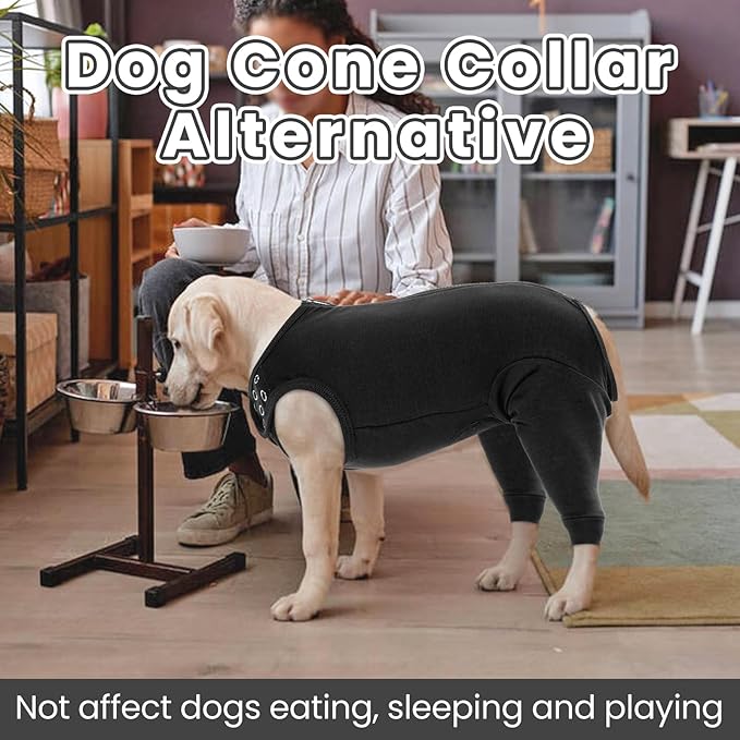 Nanaki Dog Wound Care Shirt, Leg Sleeves to Stop Licking Rear Leg and Abdomen, Surgery Suit for Female Spay, Onesie for Surgery Female, Surgical Recovery Suit Wound Heal Clothes