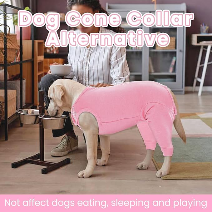 Nanaki Dog Wound Care Shirt, Dog Leg Sleeve To Stop Licking Rear Leg And Abdomen, Doggy Surgery Suit Female Spay,Doggy Onesie For Surgery Female Male, Pet Surgical Recovery Suit Pet Wound Heal Clothes