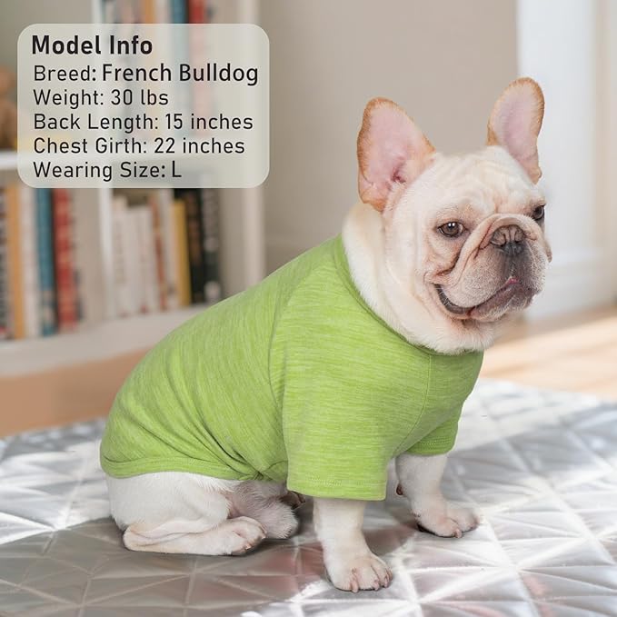 KYEESE 3Pack Dog Sweater, Soft Pet Sweatshirt Stretchy Pullover Dog Sweater for Small Dogs Girl Boy, Fleece Lightweight Pet Shirt Clothes with Sleeves, L