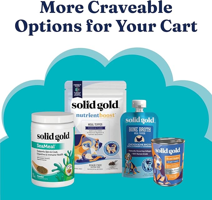 Solid Gold Healthy Weight Management Dry Dog Food for Adult & Senior Dogs - With Pollock, Whole Grain & Probiotics for Gut Health & Digestion Support - Dry Dog Food for Weight Management Support – 4LB