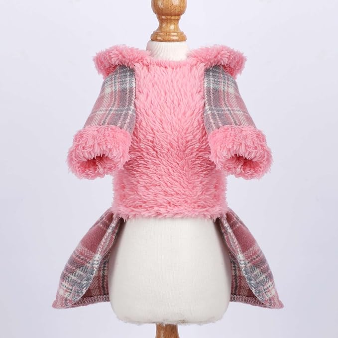 Dog Hoodie Dog Sweater Puppy Clothes for Small Dogs Boy Girl Pet Hoodies for Dogs Cold Weather Doggie Coats Fall Doggy Sweatshirt for Chihuahua Yorkie Cat Sweater Costumes, Small, Pink
