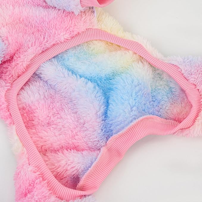 XPUDAC Dog Sweater, Dog Winter Clothes for Small Medium Dogs Girl Boy Fleece Doggy Pajamas for Winter Christmas, Tie-Dye02, XX-Large