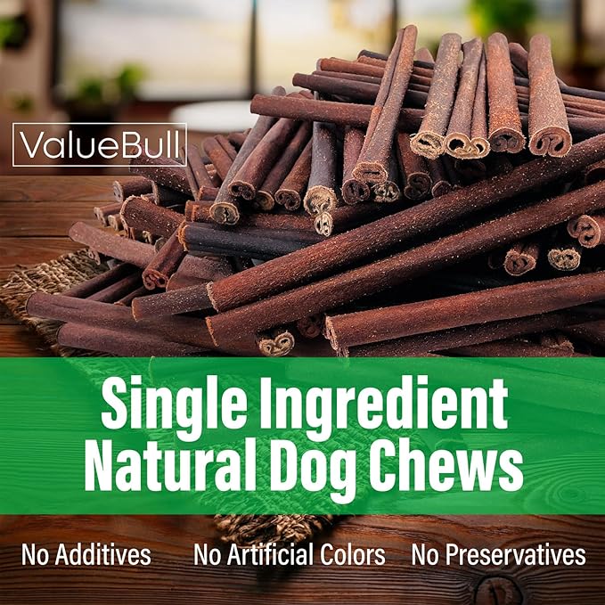 ValueBull Collagen Sticks for Dogs, 12 Inch Thick Chews, Natural Long-Lasting Dog Treats, 50 Count Bulk Pack - Supports Joints, Skin & Coat with Chondroitin & Glucosamine