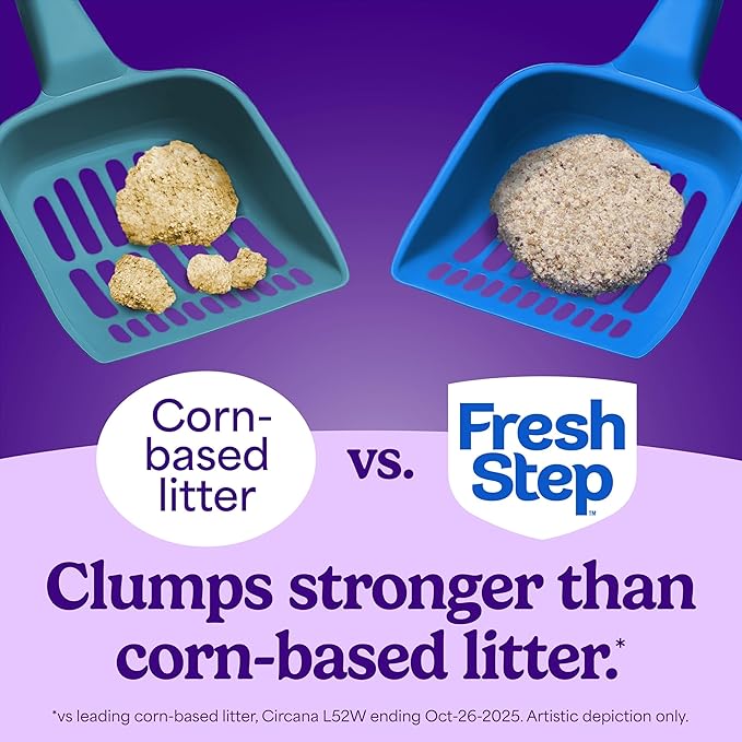 Fresh Step Advanced Simply Unscented Clumping Litter, Fresh Step Unscented Cat Litter Fights Odor on Contact, 18.5 lb. Box