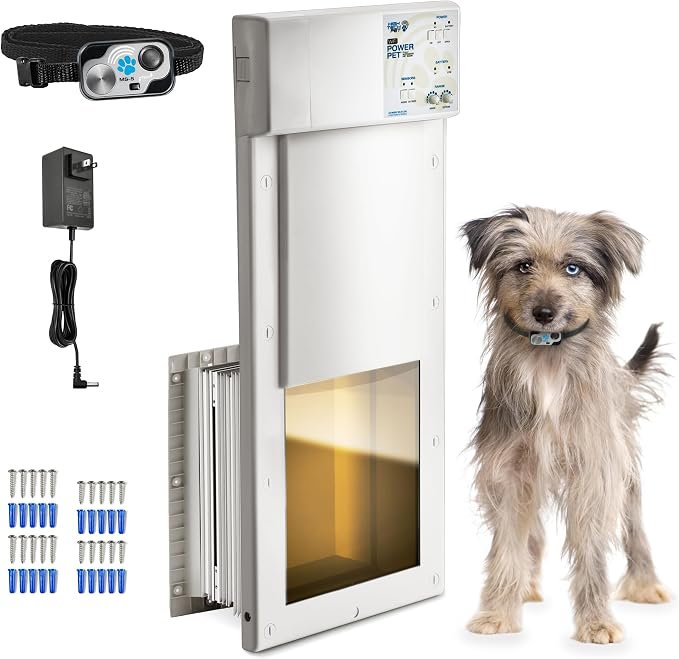 Power Pet Smart Automatic Electronic Pet Door by High Tech Pet (Wall Mount, Medium, Non-WiFi)