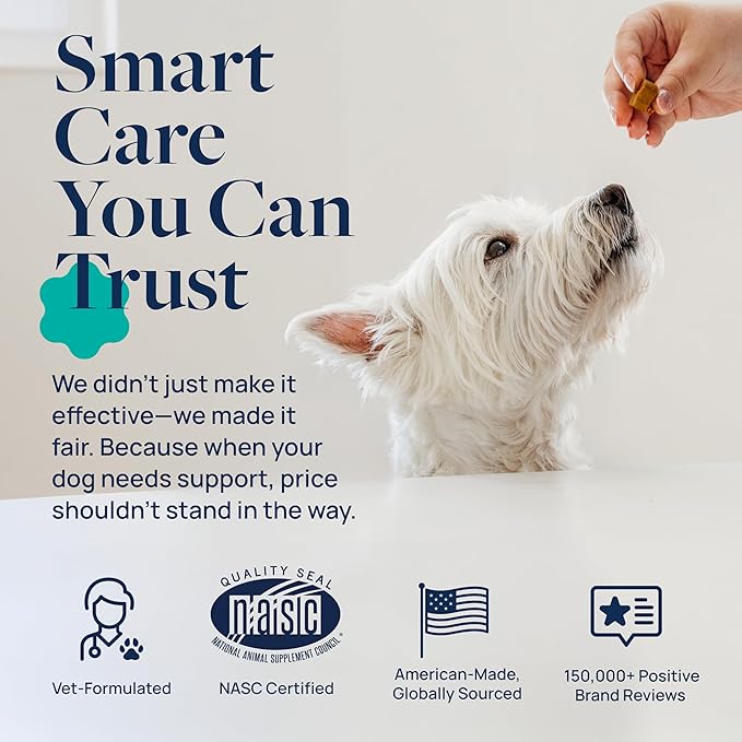 Veterinary Formula Gut Health Supplement for Dogs – Vet-Formulated Probiotic Chews with Digestive Enzymes & Fiber – Smart Vitality Supports Digestive Health, Gut Balance & Stool Quality, 60 Soft Chews