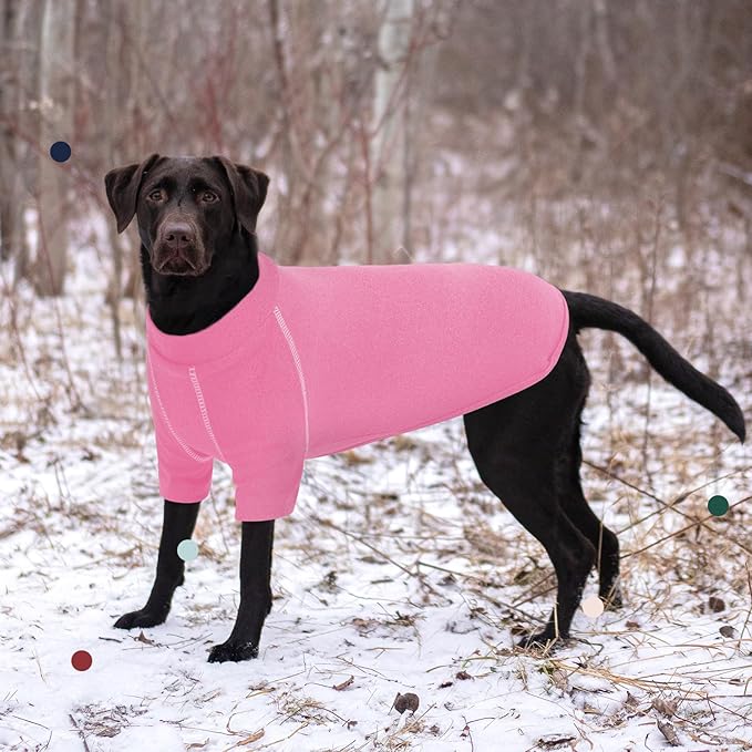IECOii Great Dane Sweater,Pet Dog Sweater for Extra Large Size Dogs,Fleece Sweatshirt for Dogs Girl Boy,Warm Dog Winter Sweater for Big Dogs,Stretchy Dog Sweatshirt Dog Cold Weather Coats,Pink,5XL