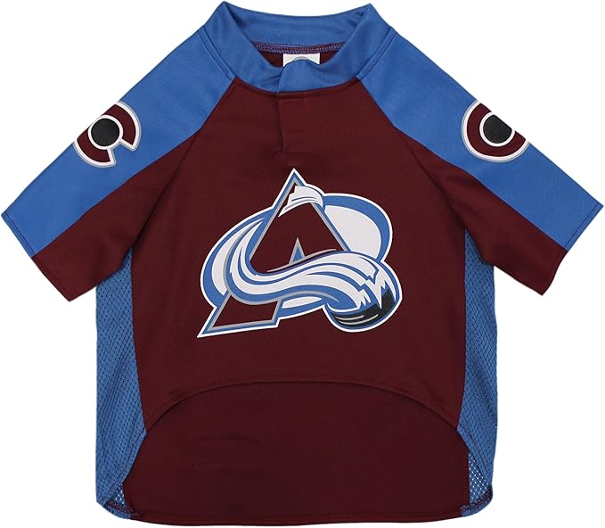 Pets First NHL Colorado Avalanche Jersey for Dogs & Cats, X-Large. - Let Your Pet Be A Real NHL Fan!
