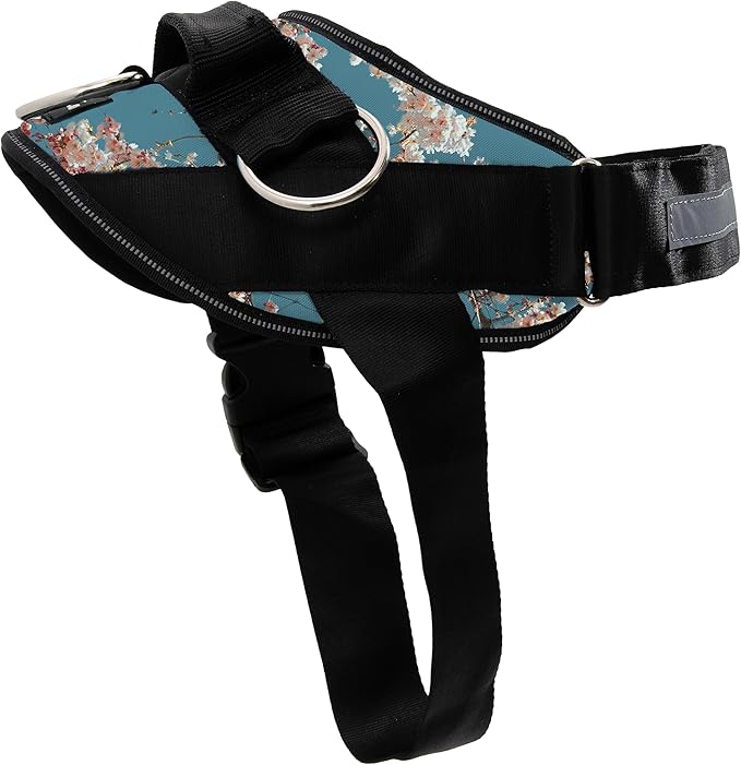 ShawnCo Essential Dog Harness, No-Pull Pet Vest with 3 Leash Clips, No Choke, Reflective, Adjustable and Padded, for Easy Walking and Training for Small, Medium and Large Dogs (Freckle's Garden, L)