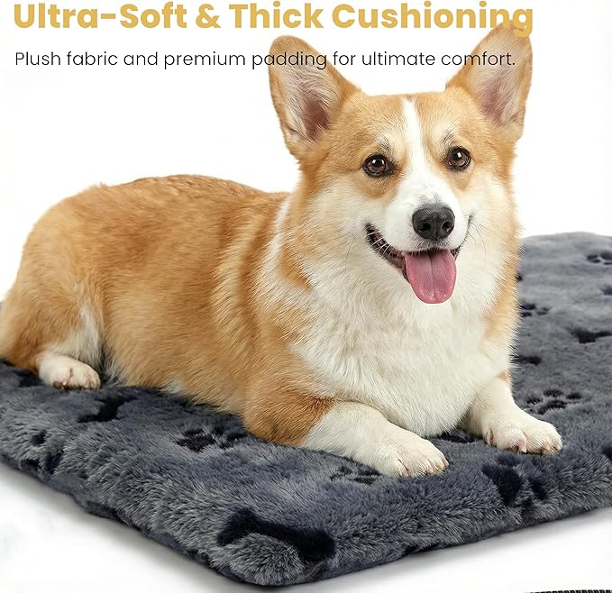 PetTemp Pet Heating Pad for Cats Dogs Indoor & Sheltered Outdoor Waterproof Heated Cat Bed Heated Dog Bed Chew Resistant Cord Constant Temperature Gray Paw Print 20 x 16 Inch