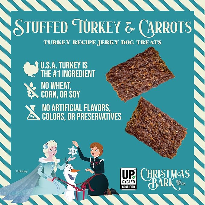 Disney Table Scraps Christmas Bark Stuffed Turkey & Carrots Dog Treats, 5oz Bag