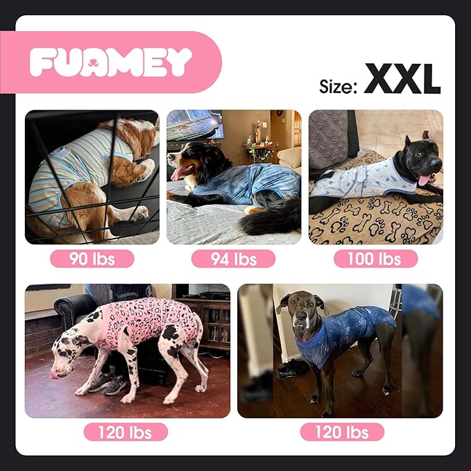 FUAMEY Dog Recovery Suit Male,Dogs Surgery Neuter Suits Puppy Spay Shirts for Female Protect Dog's Skin Anti Licking Abdominal Wounds Doggie Onesie Pet Bodysuit Alternative to Cone Orange XXL