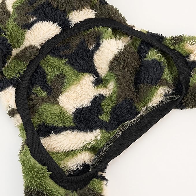 XPUDAC Dog Sweater, Dog Winter Clothes for Small Medium Dogs Girl Boy Fleece Doggy Pajamas for Winter Christmas, Camouflage, Medium