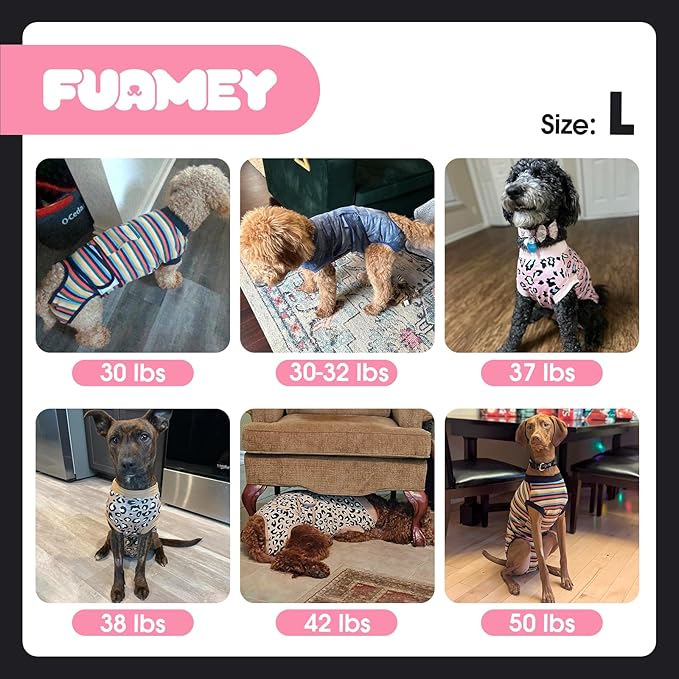 FUAMEY Dog Recovery Suit Male,Dogs Surgery Neuter Suits Puppy Spay Shirts for Female Protect Dog's Skin Anti Licking Abdominal Wounds Doggie Onesie Pet Bodysuit Alternative to Cone Grey Camouflage L