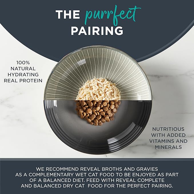 Reveal Natural Wet Canned Cat Food, Limited and Natural Ingredients, Grain Free, High Protein with No Artificial Additives, Chicken Breast with Tuna in Broth (24 x 2.47 oz Cans)
