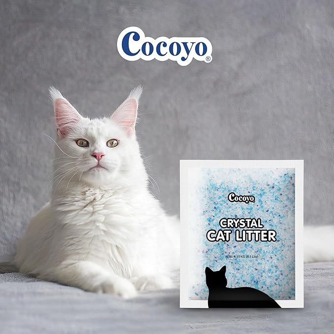 COCOYO Crystal Cat Litter I Silica Gel Cat Litter,17.2 Lbs Value Pack (4.3 Lbs x 4)