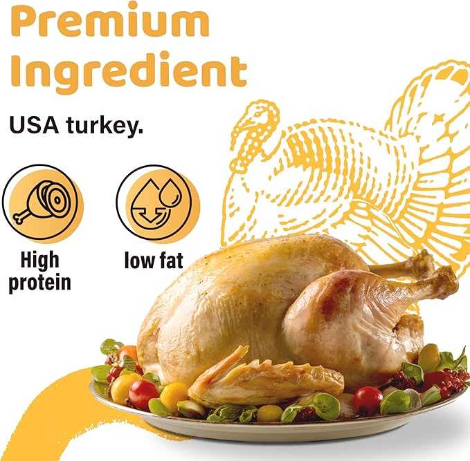 iPaw Turkey Dog Treats, All Natural Human Grade Dog Treat, Suitable for Training chew, US Sourced Raw Material, Hypoallergenic, Rawhide Alternative, Thin Stick (Original)