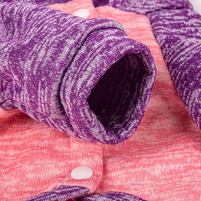 Dog Sweater, Dog Sweaters for Small Dogs, 2, 3 Pack Warm Soft Pet Clothes for Puppy, Medium Large Cat, Dogs Girl or Boy, Dog Shirt for Winter Christmas (Hoodie Pink,Purple+Pink,Rose, Large)