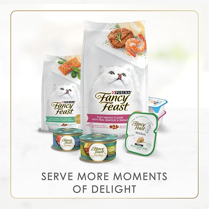 Purina Fancy Feast Kitten Tender Ocean Whitefish Feast and Tender Turkey Feast Wet Kitten Food Variety Pack - (2 Packs of 12) 3 oz. Cans